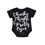 Chunky Thighs & Pretty Eyes Baby Bodysuit – Funny Baby Onesie, Cute Infant Outfit, Baby Shower Gift