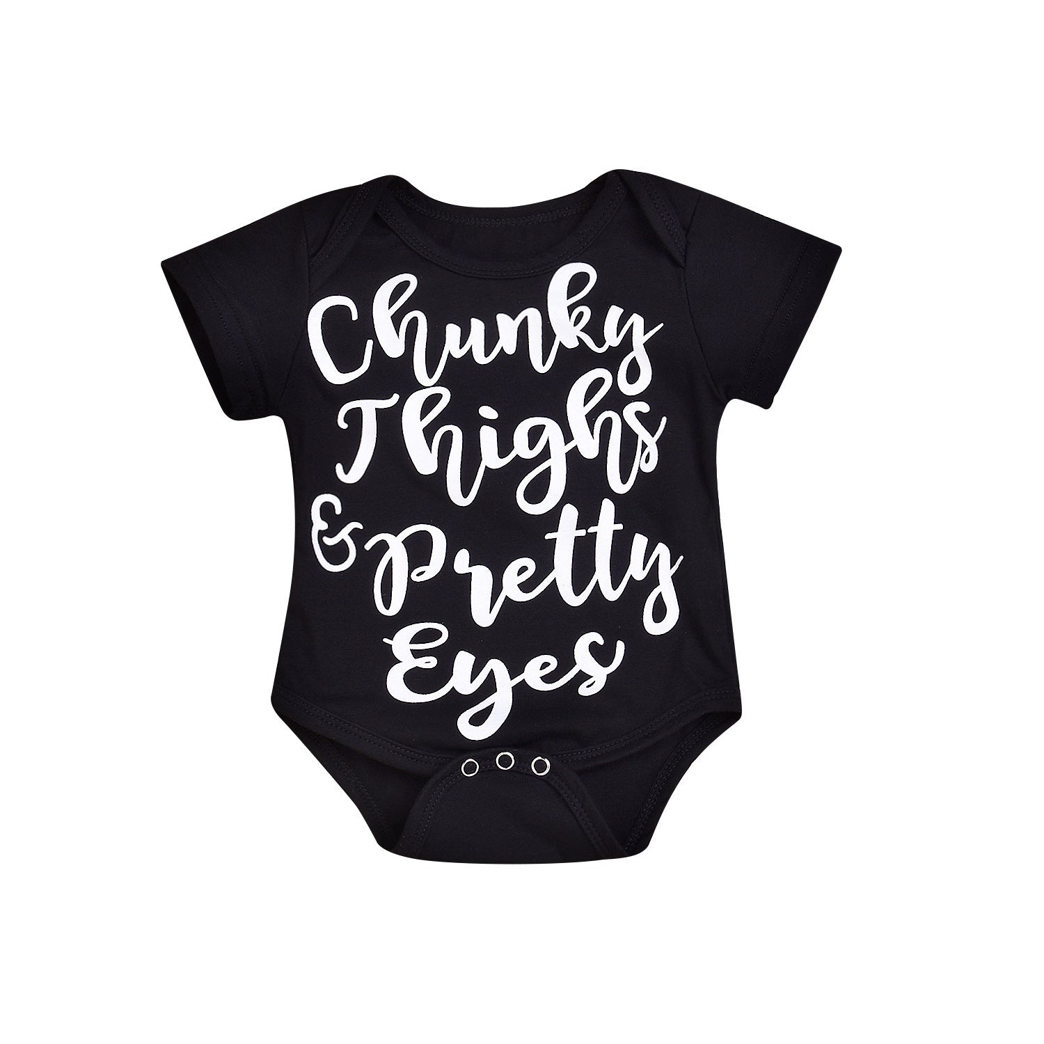 Chunky Thighs & Pretty Eyes Baby Bodysuit – Funny Baby Onesie, Cute Infant Outfit, Baby Shower Gift