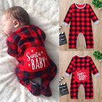 Christmas Baby Romper – Plaid & Holiday Print Infant Jumpsuit | Santa Baby, Bear Xmas & Fair Isle Outfits