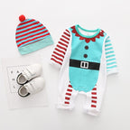 Christmas Baby Outfit – Santa, Elf & Reindeer Rompers with Hat | Holiday Infant Bodysuit Set