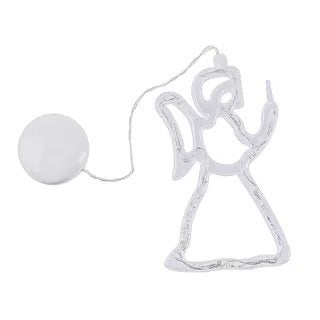 Decorative angel figure with a light bulb  