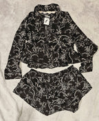 Black floral Free People pajama set 