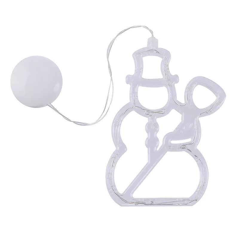 Frosted snowman-shaped LED string light 