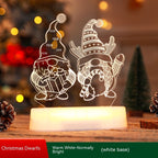 Decorative night light with Christmas dwarfs design 