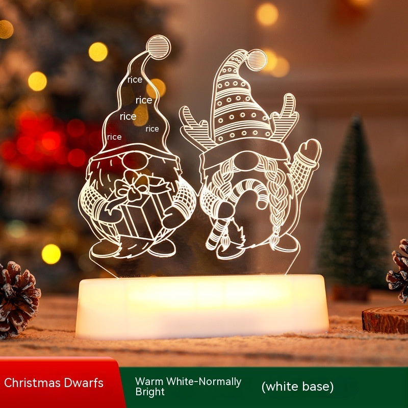 Decorative night light with Christmas dwarfs design 