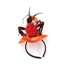Halloween 3d spider headband with orange and black colors 