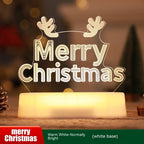 Decorative light sign with 'Merry Christmas' text 