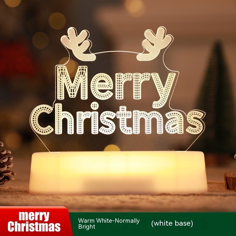 Decorative light sign with 'Merry Christmas' text 