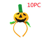 Pumpkin-shaped headband with a green stem 