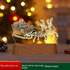 Decorative lamp with reindeer and sleigh design 