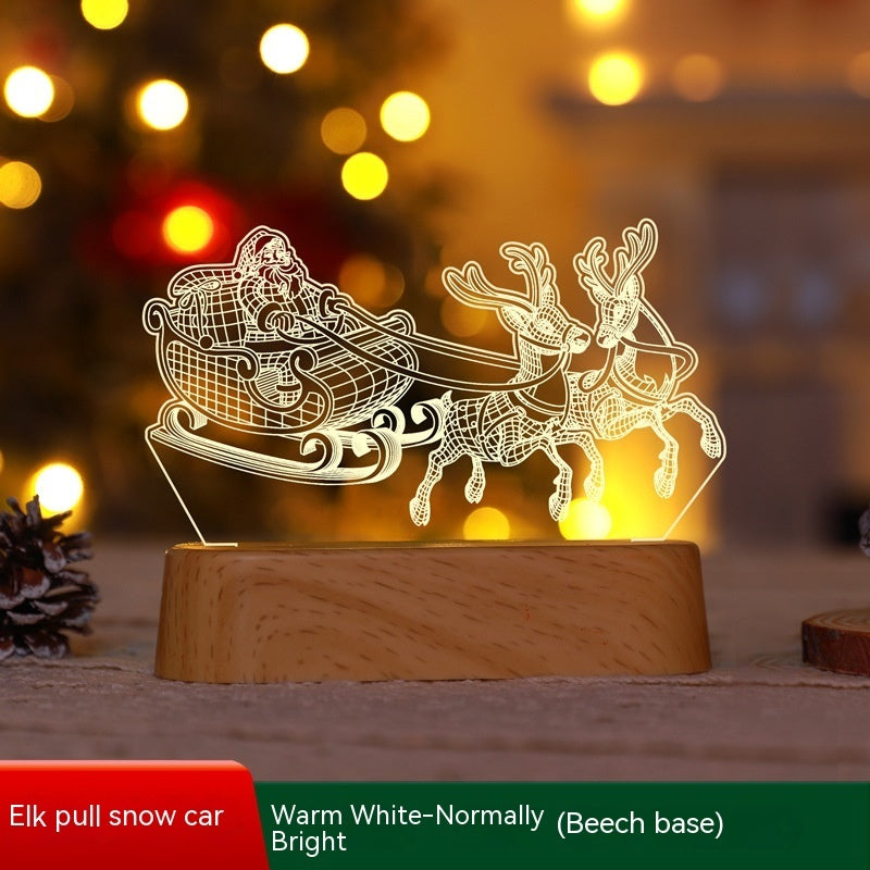Decorative lamp with reindeer and sleigh design 
