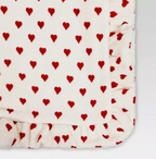 Threshold Mini Hearts Plush Throw Blanket – Ivory & Red Faux Shearling