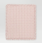 Threshold Mini Hearts Plush Throw Blanket – Ivory & Red Faux Shearling
