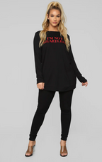 Fashion Nova “I’m Not Heartless / Just Using My Heart Less” Tunic – Size M – NWT