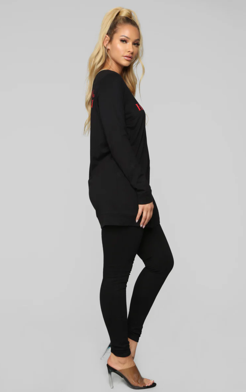 Fashion Nova “I’m Not Heartless / Just Using My Heart Less” Tunic – Size M – NWT