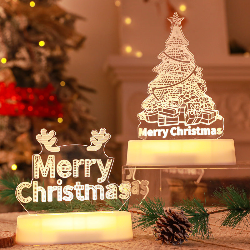 Decorative Christmas lights with 'Merry Christmas' text and a tree design,