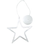 Star-shaped white ornament with a spherical top 