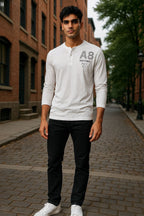 Aéropostale A87 Long Sleeve Henley Shirt – White (New with Tags)
