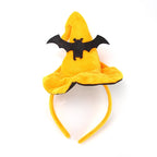 Yellow headband with bat design on a white background
