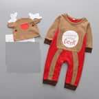 Christmas Baby Outfit – Santa, Elf & Reindeer Rompers with Hat | Holiday Infant Bodysuit Set